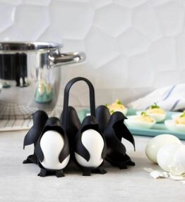 Penguin Egg Cooker: Kitchen Egg Steamer and Storage Rack