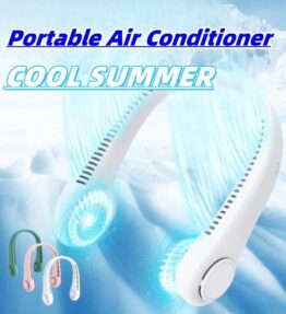 Portable Bladeless Neck Fan for Hands-Free Rechargeable Outdoor Travel & Sports