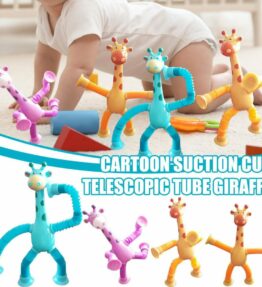 Giraffe Pop Tubes: Sensory Spring Fidget Toy for Kids and Adults