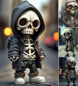 Spooky Skeleton Figurines: Resin Halloween Dolls for Home Decor