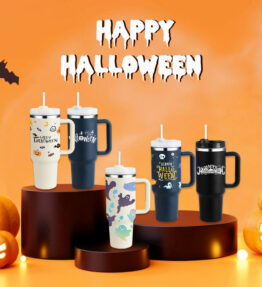 40oz Halloween Thermal Mug with Handle, Stainless Steel Insulation Cup