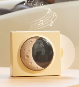 Bluetooth Moon Clock Speaker - Vinyl Nostalgia, High Volume, Compact Size